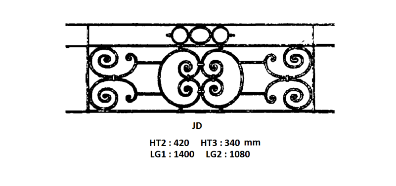 GRILLE DE BALCON GARDE CORPS BALUSTRADE LOISELET - JD