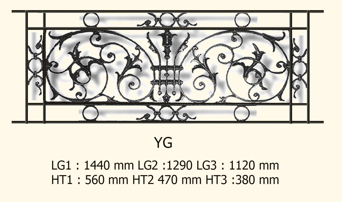 GRILLE DE BALCON GARDE CORPS BALUSTRADE LOISELET - YG