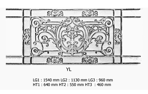 GRILLE DE BALCON GARDE CORPS BALUSTRADE LOISELET - YL