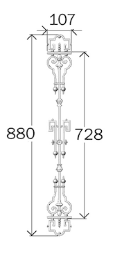 Balustrade, rambarde ouvragée en fonte - Thumbnail 2