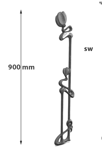 Balustrade, rambarde ouvragée en fonte
