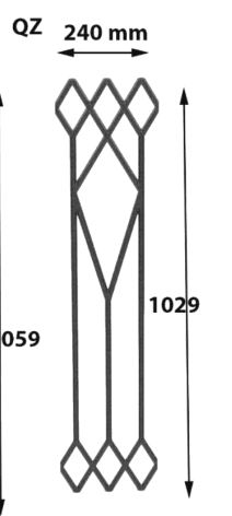 Grille en fer forgé - Référence QZ