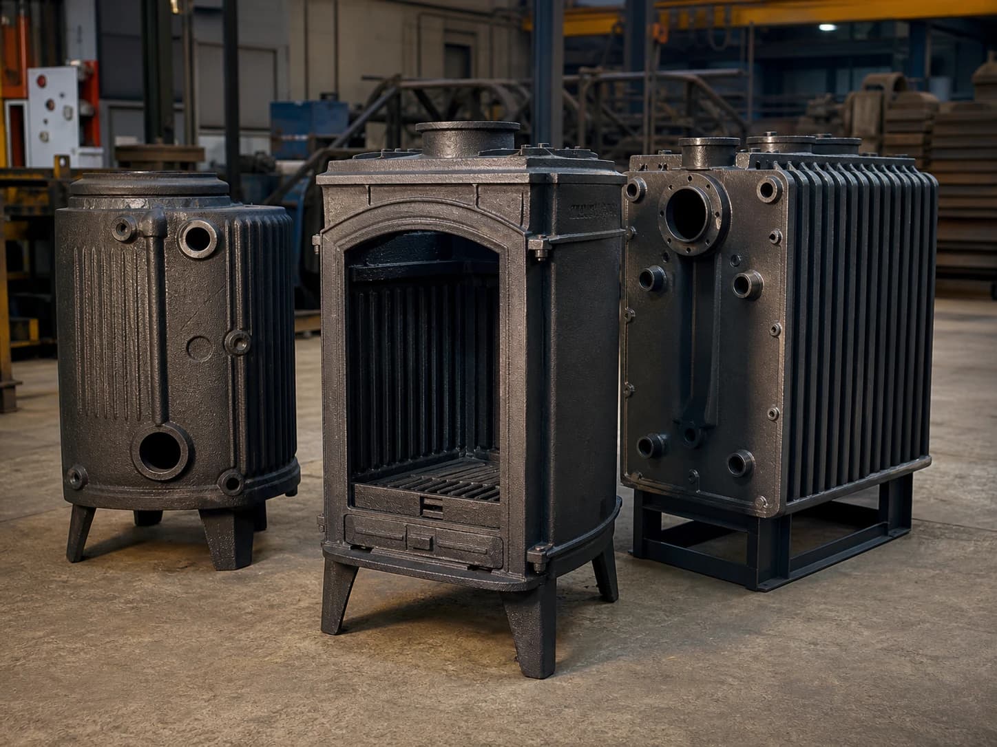 Poêles, chauffages, usine professionnelle