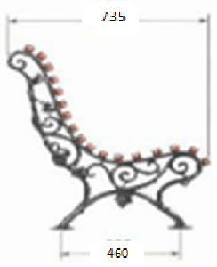 Pied de banc grappe de raisin