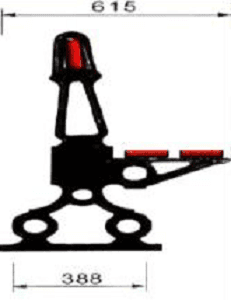 Pied de banc de la ville de Paris simple