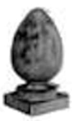 Boule d'escalier - Pomme de pin base carrée