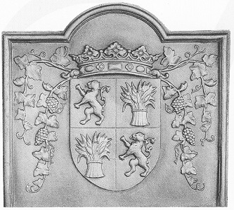 plaque cheminée fonte décoréee Loiselet - RP0244