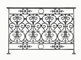 balustrade, balustre, rambarde, en fonte moulée et en fer forgé_Loiselet_LC