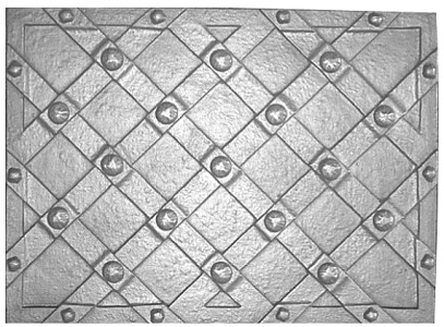 plaque cheminée fonte décoréee Loiselet - SP024B