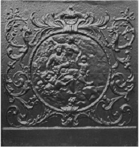 Plaque décorée de cheminée FL133