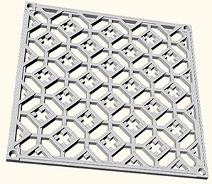 Grille d'aération ou grille de chauffage 200x200