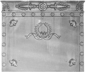 plaque cheminée fonte décoréee Loiselet - RP0276