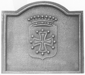 plaque cheminée fonte décoréee Loiselet - SP038
