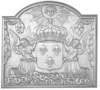 plaque cheminée fonte décoréee Loiselet - RP0482