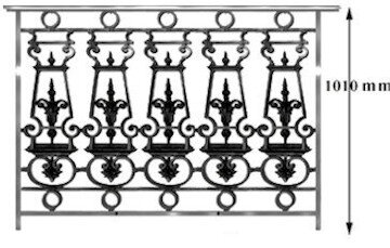 balustrade, balustre, rambarde, en fonte moulée et en fer forgé_Loiselet_HB