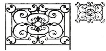 balustrade, balustre, rambarde, en fonte moulée et en fer forgé_Loiselet_OA