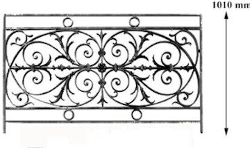 balustrade, balustre, rambarde, en fonte moulée et en fer forgé_Loiselet_OC