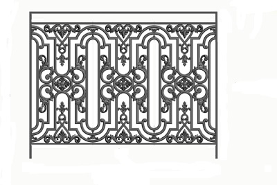 balustrade, balustre, rambarde, en fonte moulée et en fer forgé_Loiselet_GI