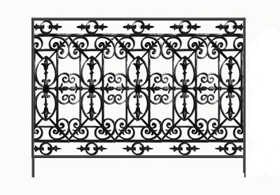 balustrade, balustre, rambarde, en fonte moulée et en fer forgé_Loiselet_HA