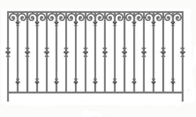 balustrade, balustre, rambarde, en fonte moulée et en fer forgé_Loiselet_OX