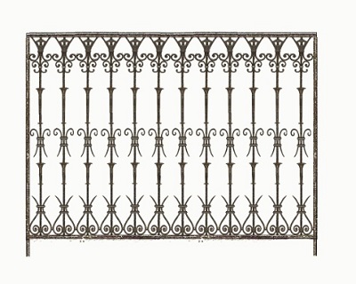 balustrade, balustre, rambarde, en fonte moulée et en fer forgé_Loiselet_SG