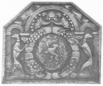 plaque cheminée fonte décoréee Loiselet - RP0116
