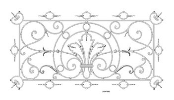 balustrade, balustre, rambarde, en fonte moulée et en fer forgé_Loiselet_Sl