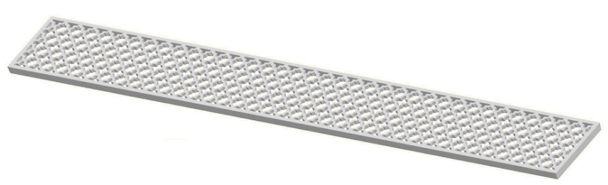 Grille d'aération ou grille de chauffage rectangle QT