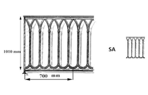 BALUSTRADE BALUSTRE RAMBARDE FONTE FER FORGÉ LOISELET - SA