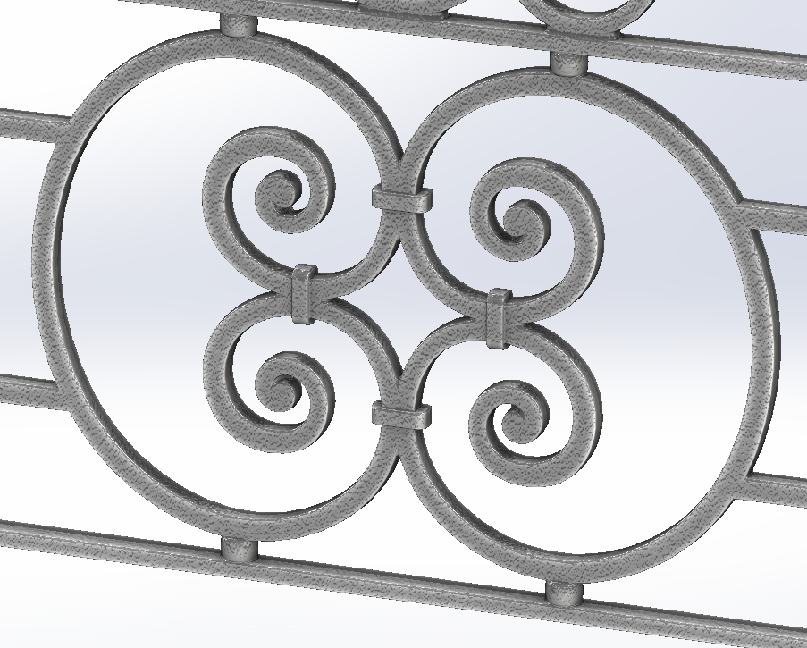 GRILLE DE BALCON - GARDE CORPS - BALUSTRADE - LOISELET - JB - DETAIL