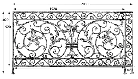 BALUSTRADE BALUSTRE RAMBARDE FONTE FER FORGÉ LOISELET - OD